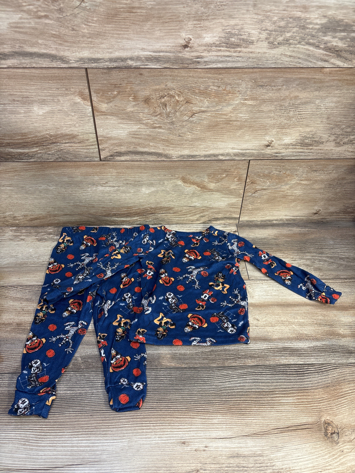 Disney Mickey Mouse 2pc Halloween Pajama Set Blue sz 2T