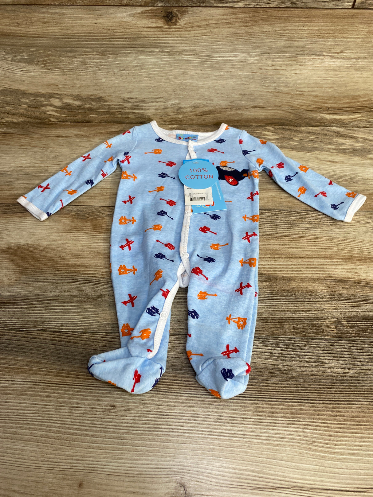 NEW Sweet & Soft Helicopter Sleeper Blue sz Preemie