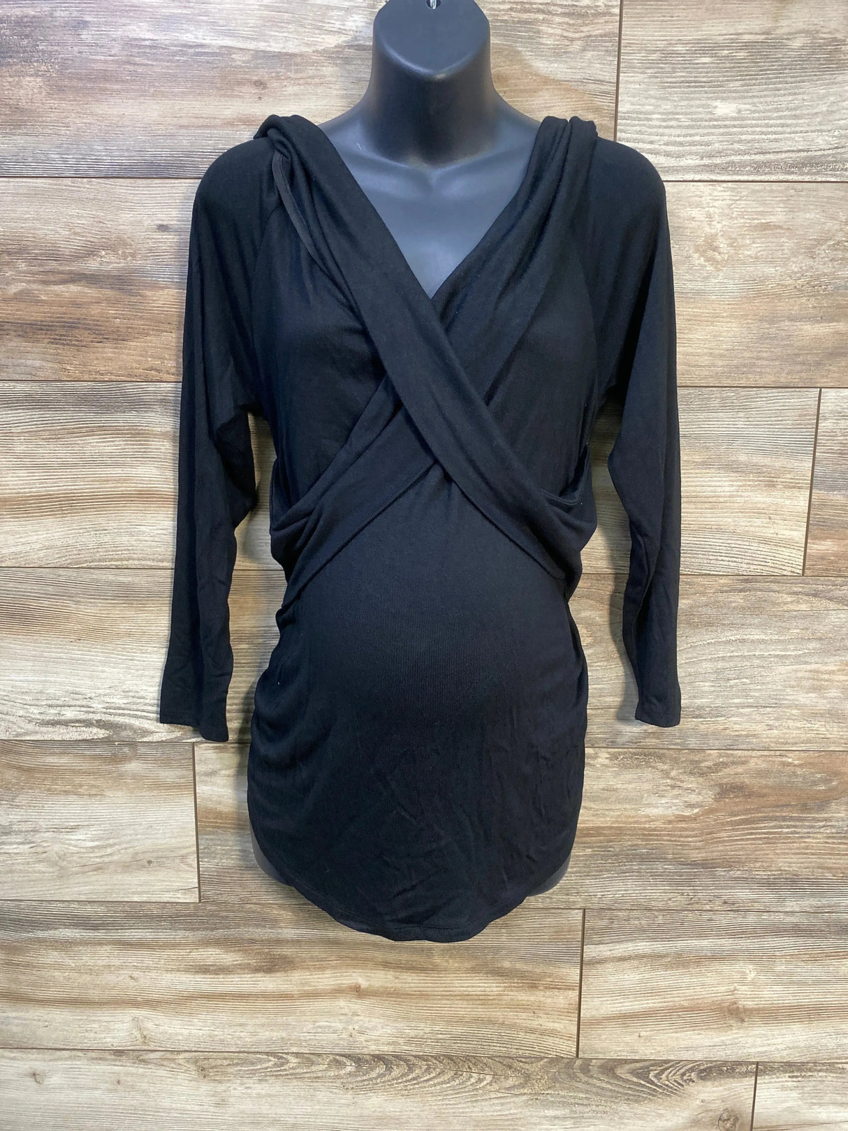 NEW Isabel Maternity Cross Front Top Black sz XXL