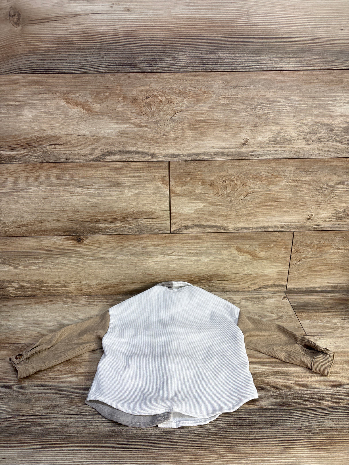 Shein Corduroy Button-Up Shirt White sz 12-18m