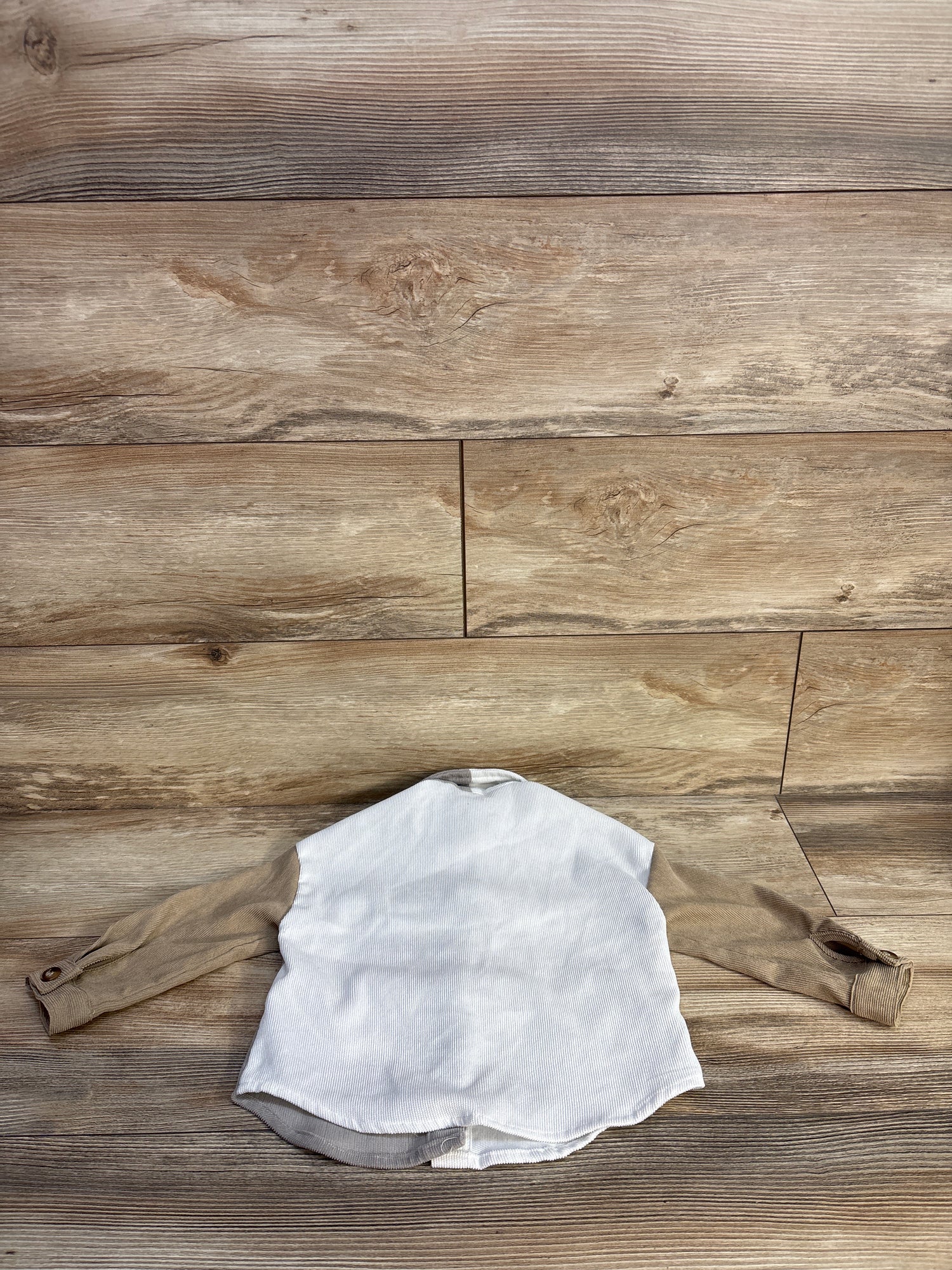 Shein Corduroy Button-Up Shirt White sz 12-18m