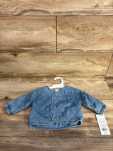 NEW Cat & Jack Chambray Quilted Jacket Blue sz 0-3m