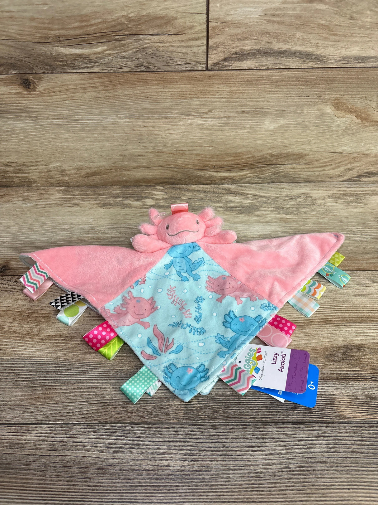 NEW Taggies Lizzy Axolotl Lovey Security Blanket