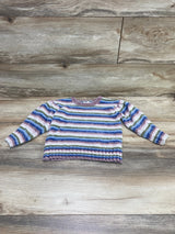 Jessica Simpson Striped Chenille Sweater Purple/Blue sz 2T