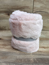 NEW Cloud Island Solid Satin Edge Plush Blanket Pink