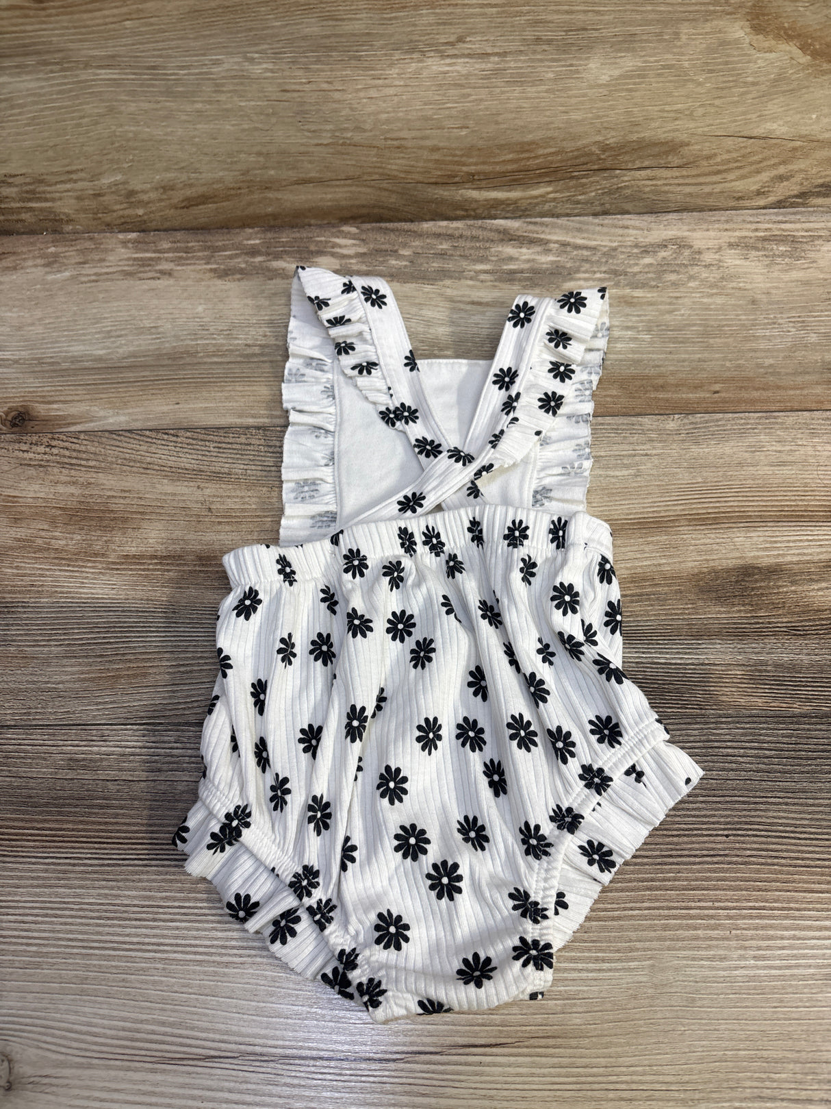 Cat & Jack Ribbed Bubble Romper White sz 12m