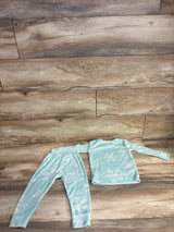Cat & Jack 2pc Velour Snowflake Pajama Set Mint sz 2T