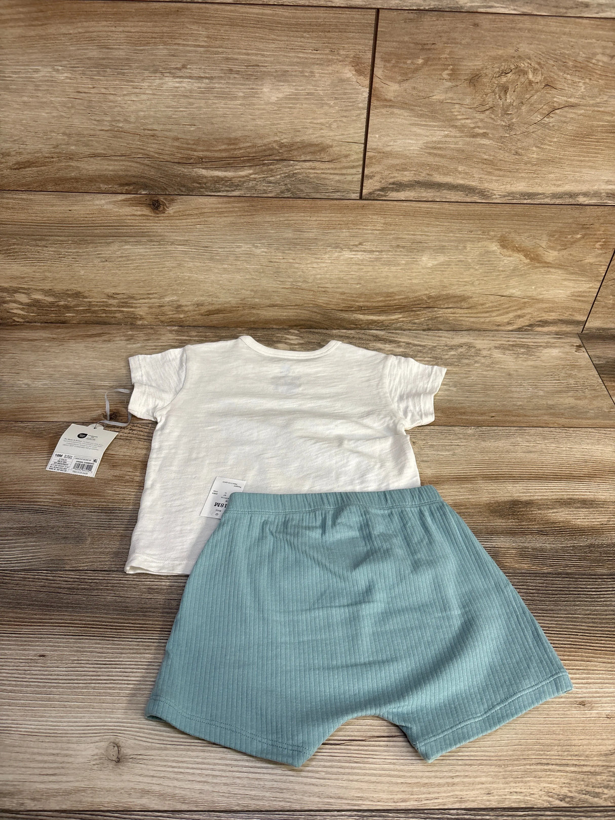 NEW Cloud Island 2pc Shirt & Shorts Set White sz 18m
