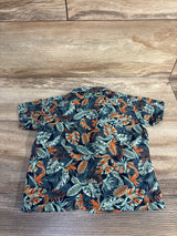 Mick Mack Floral Button Up Shirt Green sz 12m