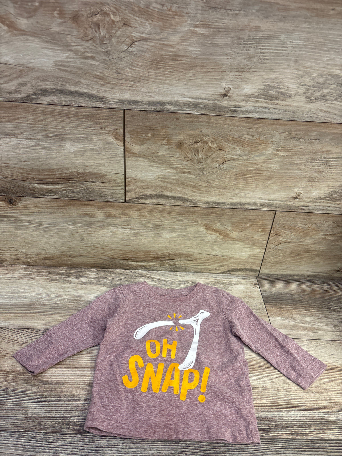 Jumping Beans Oh Snap! Shirt Heather Red sz 12m