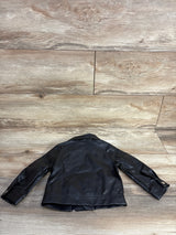 Blueberi Boulevard Pleather Full Zip Jacket Black sz 24m