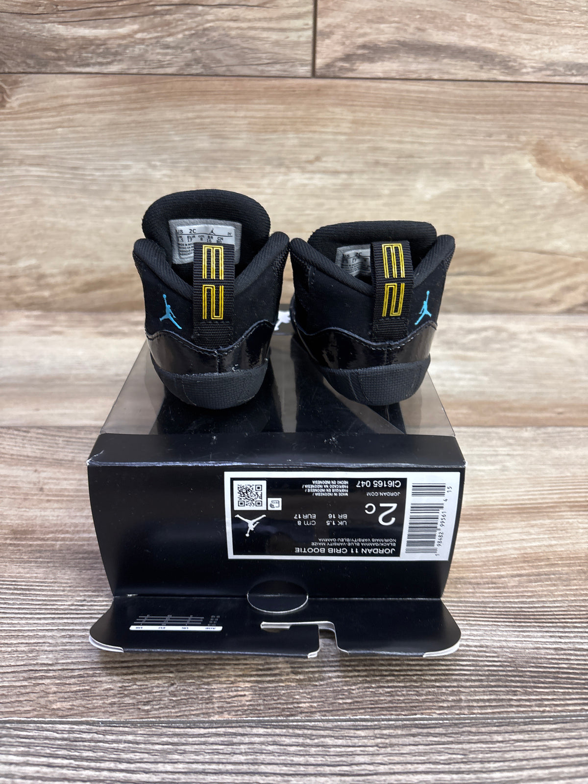 Air Jordan 11 Retro Crib Bootie 'Gamma Blue' Sneakers sz 2c
