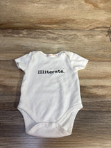 Ella + Moose 'Illiterate.' Bodysuit White sz 0-3m