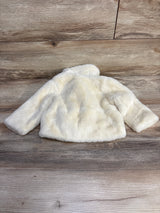 Cat & Jack Plush Coat Cream sz 6-9m - Me n Mommy To Be