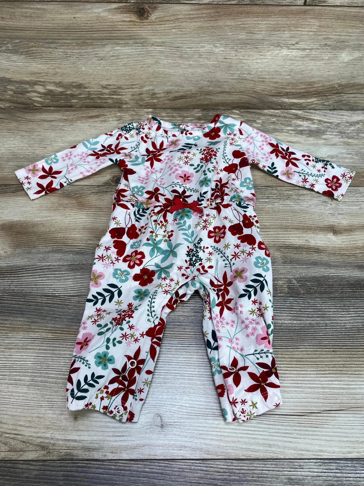 Just One You Floral Coverall White sz 6m