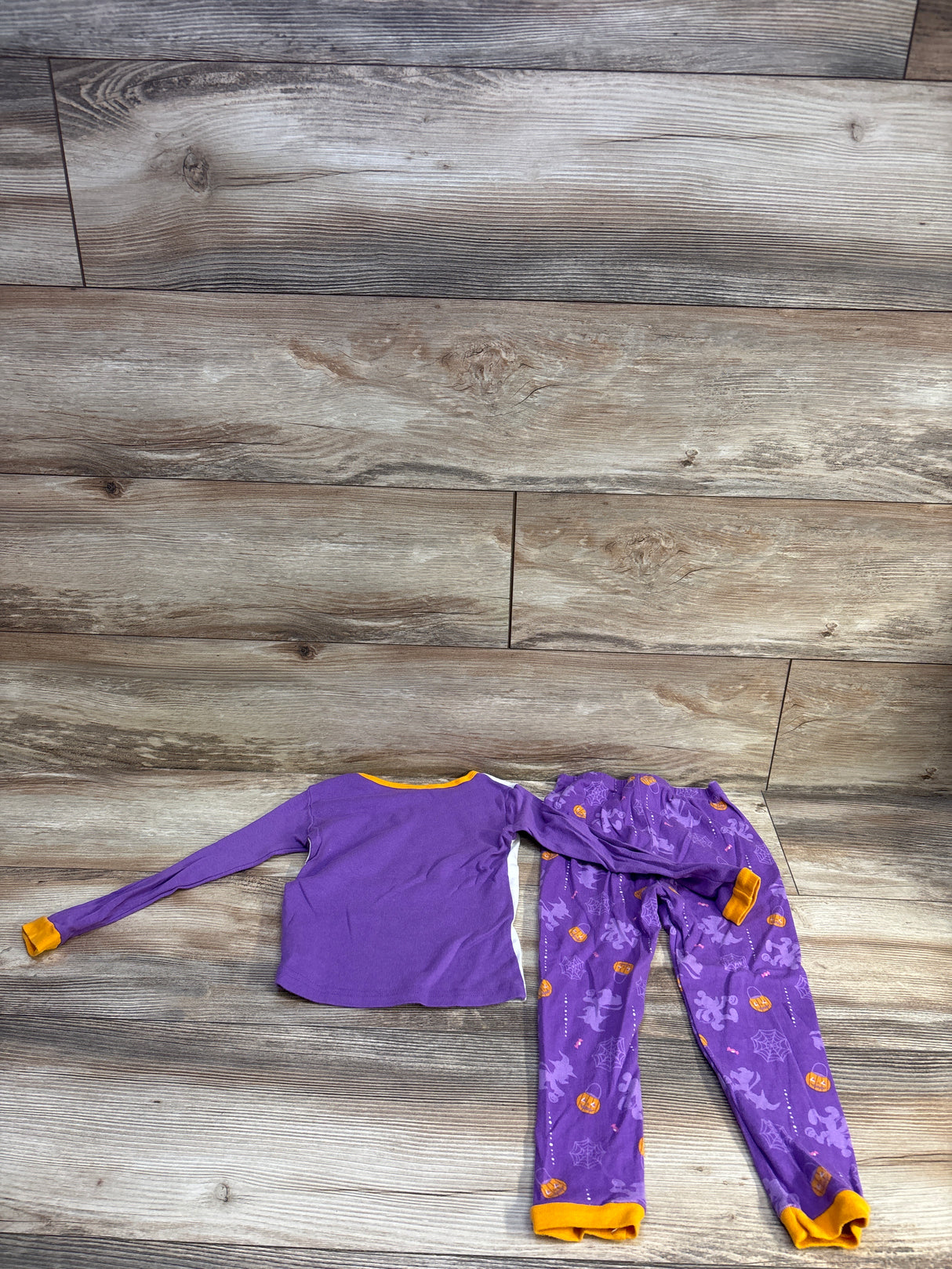 Disney Mickey Mouse 2pc Halloween Pajama Set Purple sz 5T