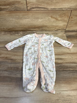 Kyle + Deena Animal Print Snap Sleeper White sz 0-3m