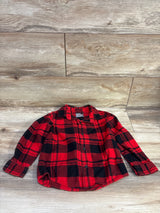 Cat & Jack Plaid Flannel Shirt Red sz 4T