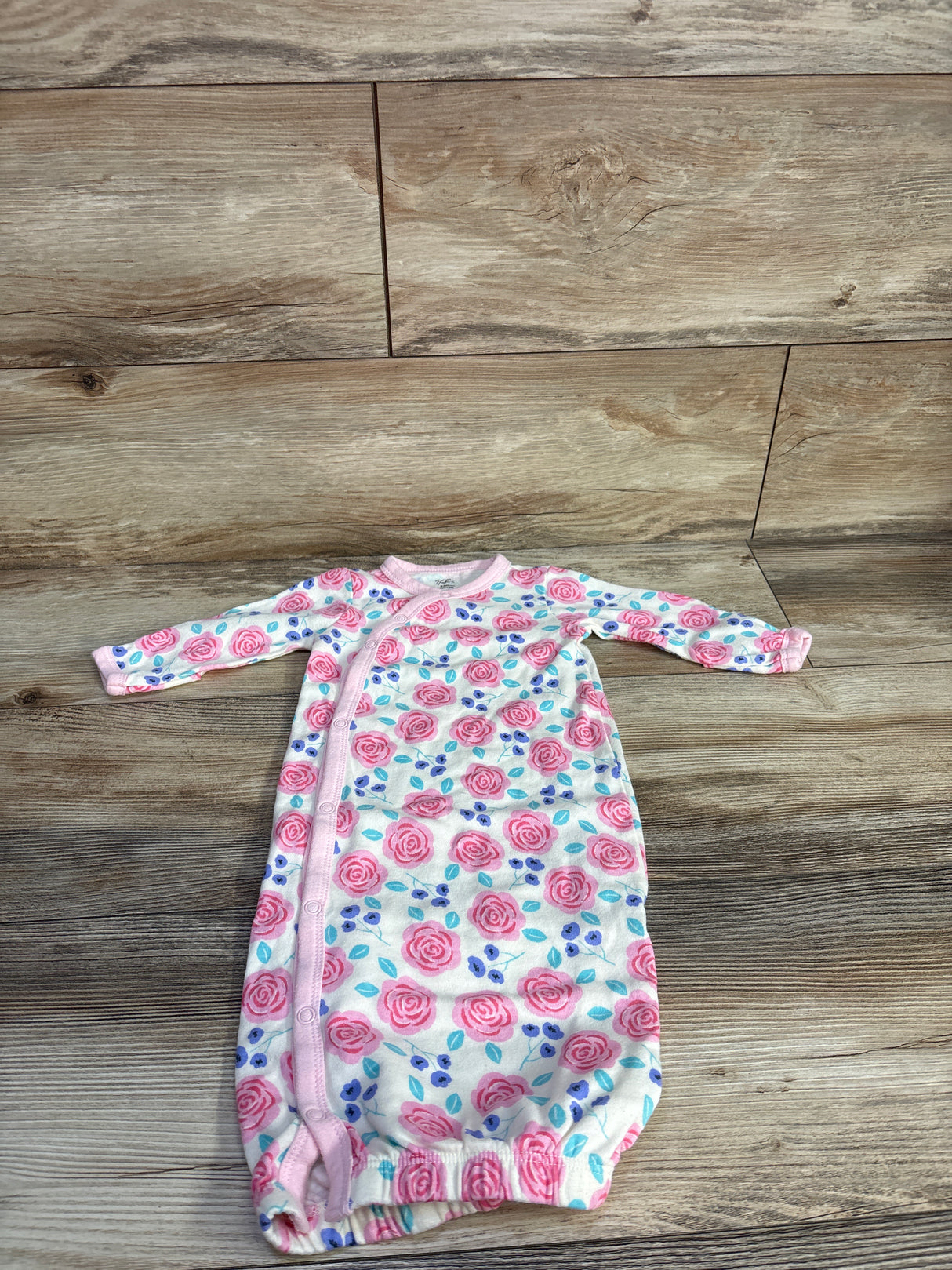 Touched By Nature Floral Sleep Gown Ivory sz 0-6m