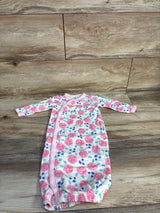 Touched By Nature Floral Sleep Gown Ivory sz 0-6m