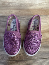 Cat & Jack Madigan Slip-On Glitter Sneakers Purple sz 6c
