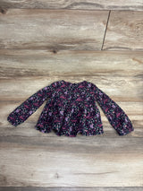 Dip Floral Peplum Top Navy sz 2T