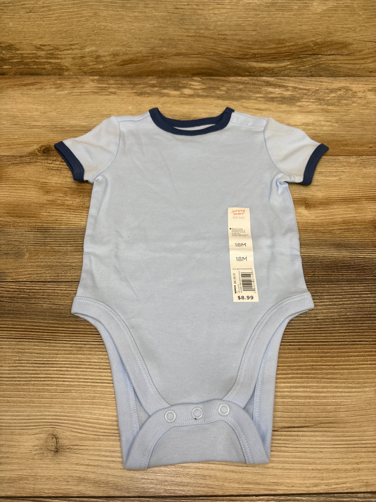 NEW Jumping Beans Short Sleeve Bodysuit Blue sz 18m