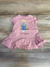 Ralph Lauren Polo Bear Jersey T-Shirt Dress/Tunic Pink sz 3m