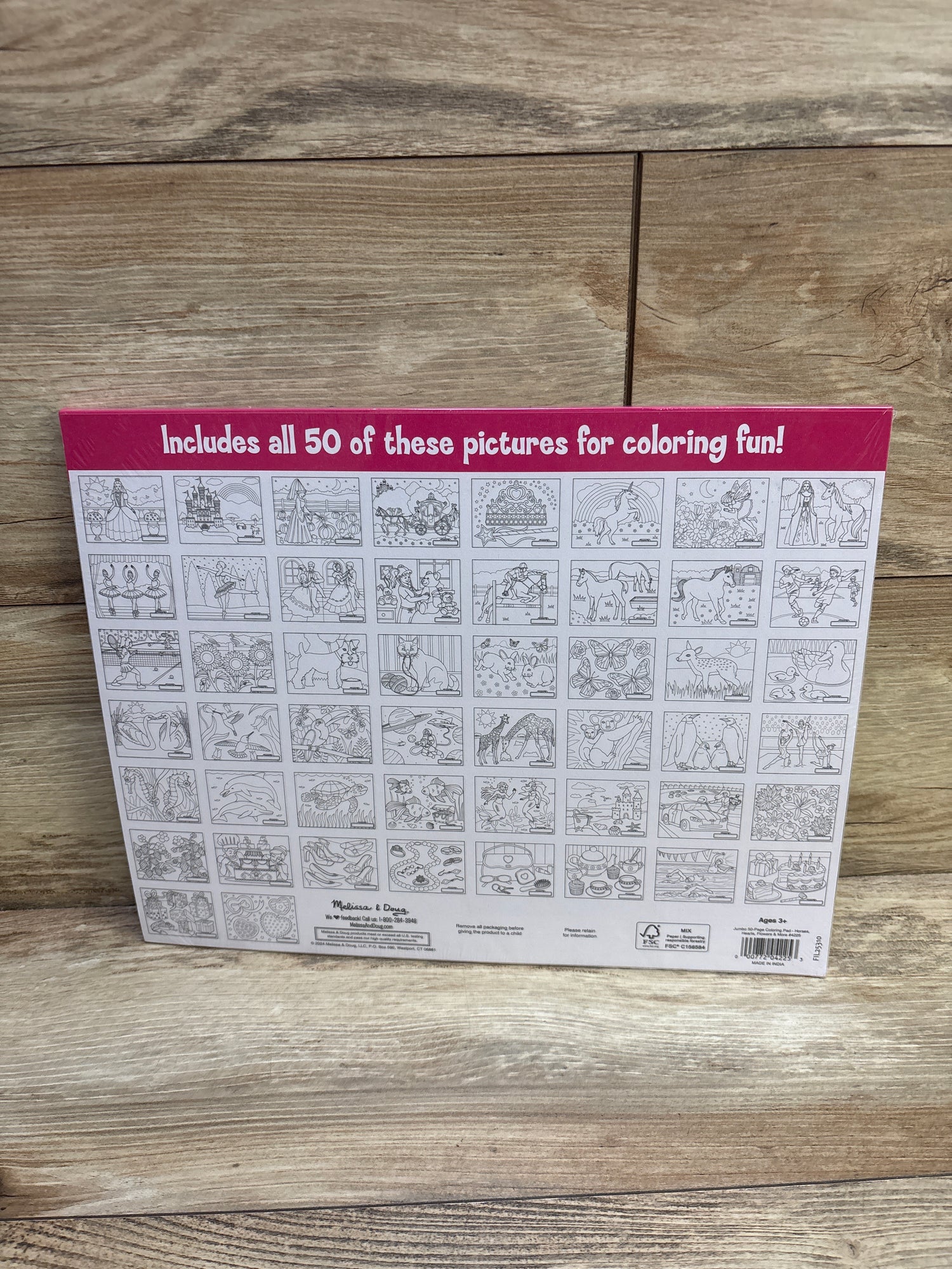 NEW Melissa & Doug Jumbo Multi-Theme Coloring Pad 50pg