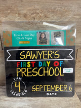 NEW Kate & Milo First & Last Date Chalk Signs