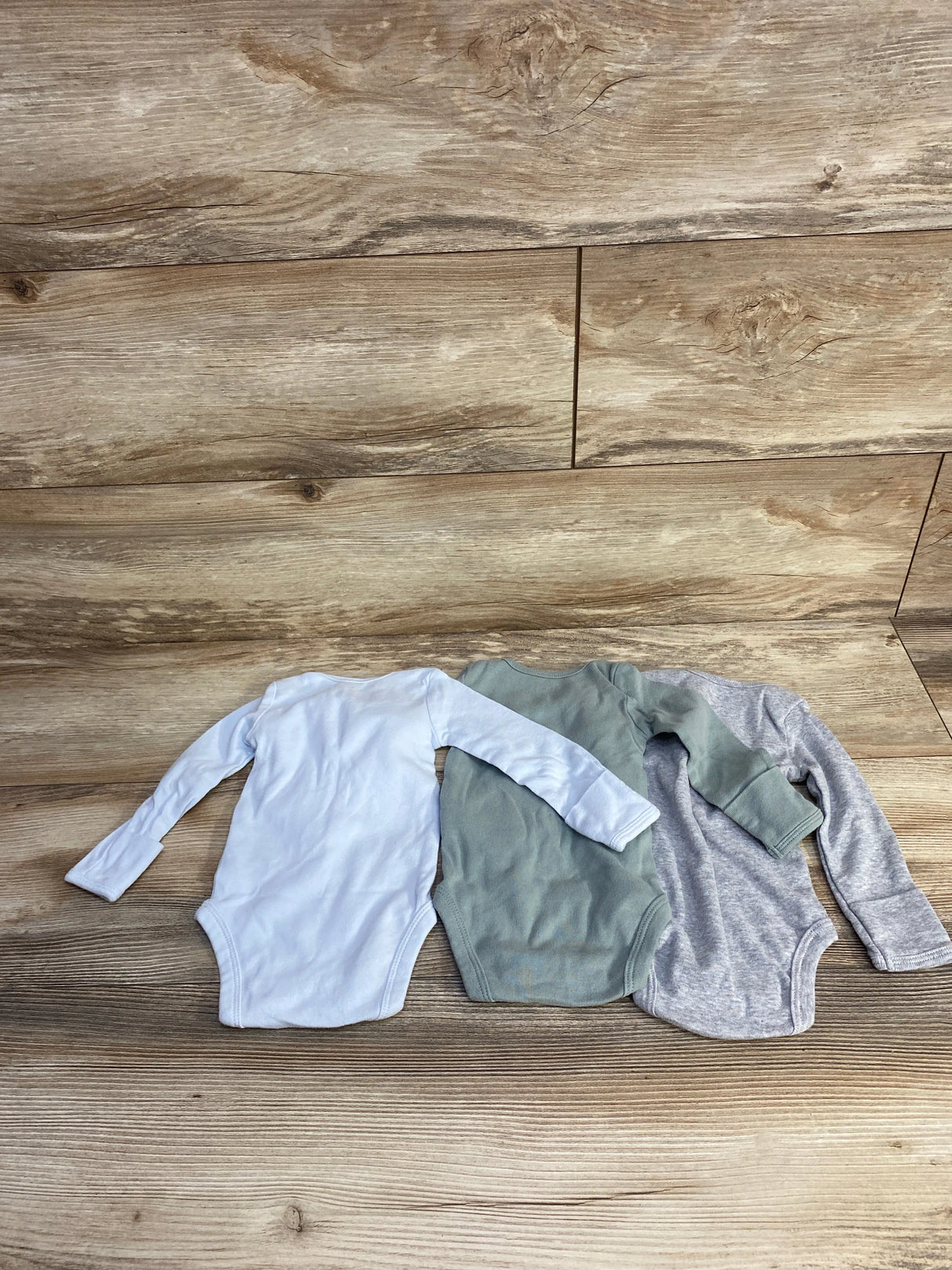 Carter's 3pk Long Sleeve Bodysuits Blue sz 3m