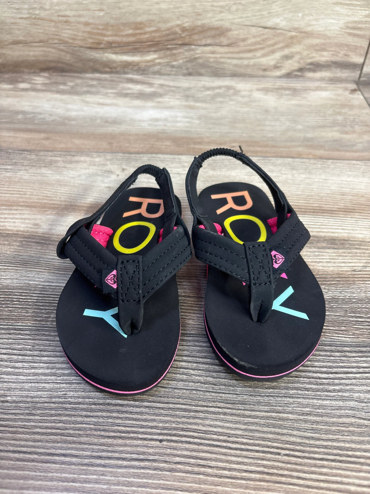 Roxy Vista III Flip Flop Strap Sandal Black sz 6c