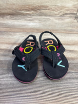 Roxy Vista III Flip Flop Strap Sandal Black sz 6c