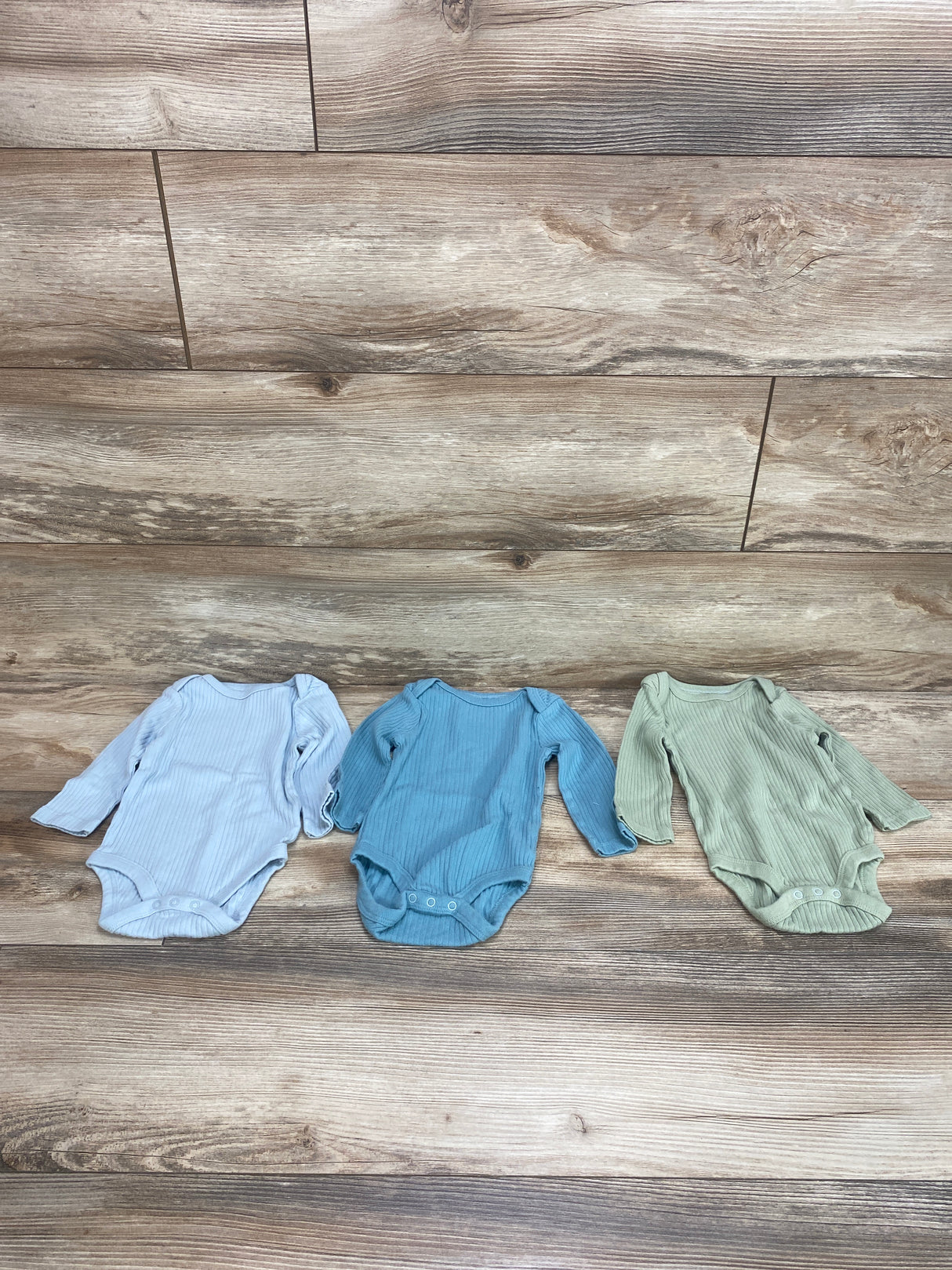 Cloud Island 3pk Bodysuits Blue/Green sz 3-6m