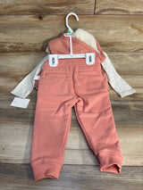 NEW Eddie Bauer 3pc Faux Shearling Vest Set Pink sz 18m - Me n Mommy To Be