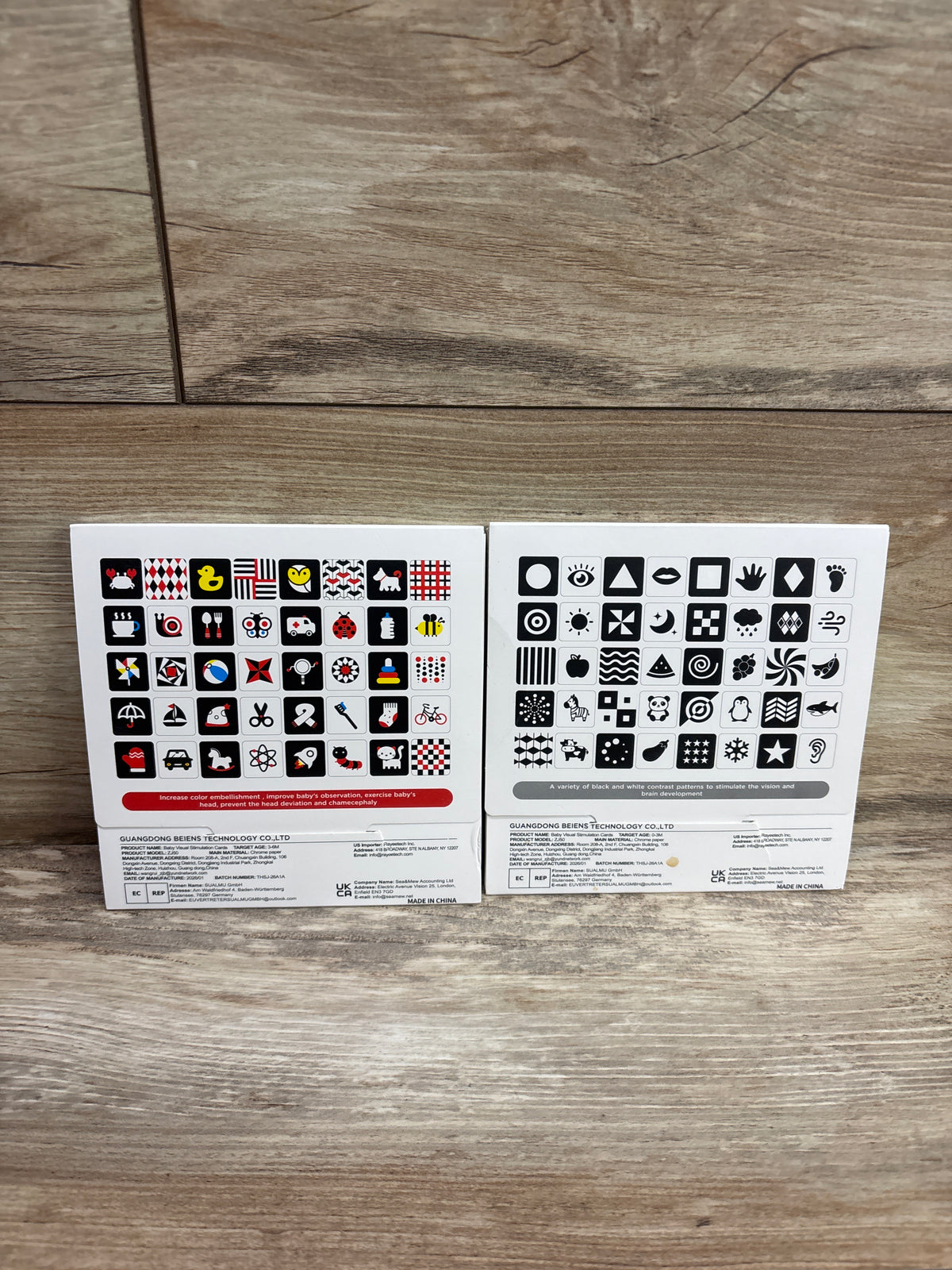 Beiens Black & White Visual Stimulus Cards 2pk 40pc