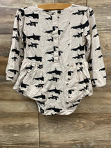 Kate Quinn Orca Whale Skirted Bodysuit White sz 2T