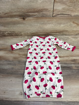 Touched By Nature Floral Sleeper Gowns White sz 0-6m