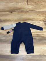 NEW NFL New England Patriots Baby Navy Blue Half Time Coverall sz 3-6m