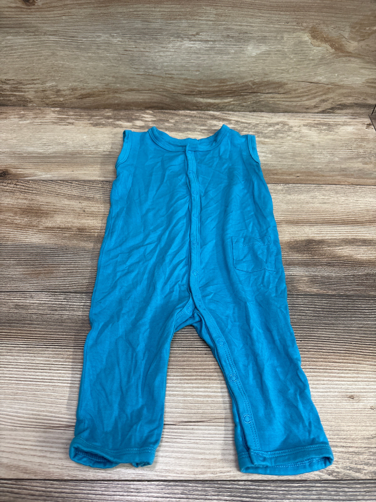 Kyte Baby Sleeveless Snap Jumpsuit in Blue sz 6-12m