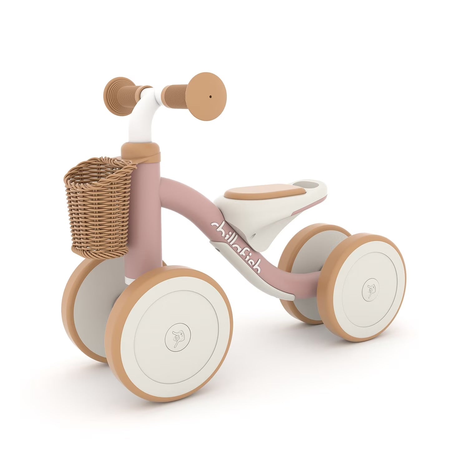 NEW Chillafish Cruzi 4-wheel ride-on w/ Woven Basket, Pink