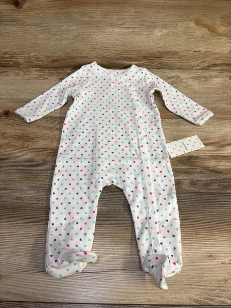 NEW Nordstrom Heart Print Sleeper White sz 3m - Me n Mommy To Be