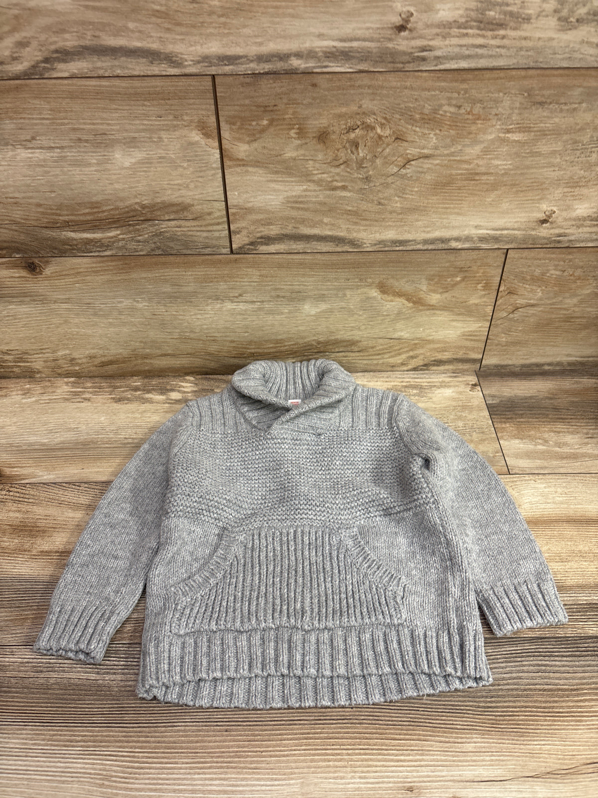 Cat & Jack Collared Knit Sweater Grey sz 2T