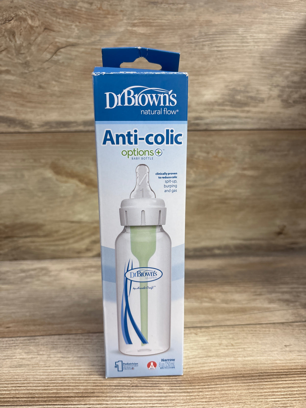 NEW Dr. Brown's Narrow Baby Bottle w/ Level 1 Slow Flow Nipple 8oz