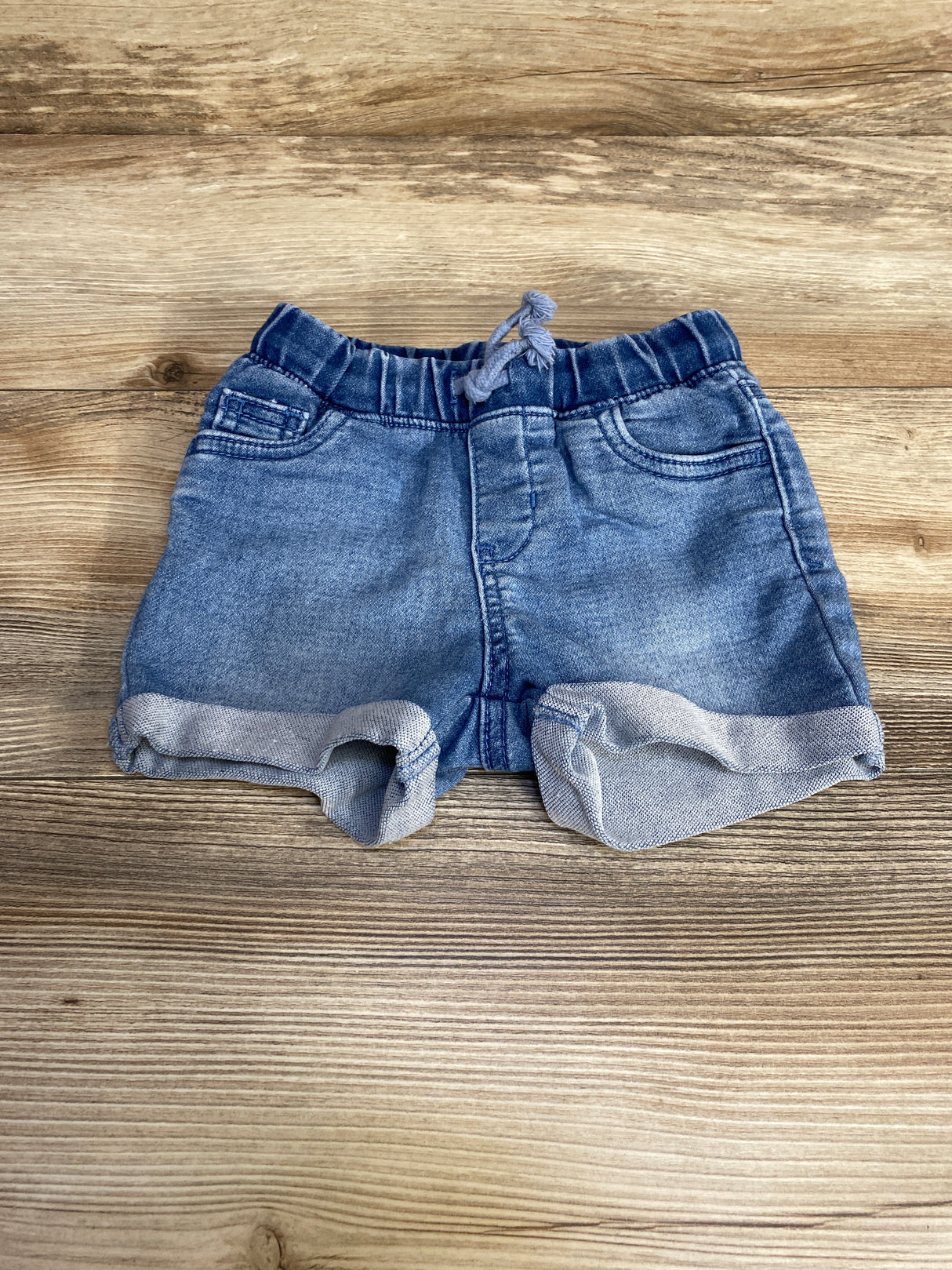 Cat & Jack Drawstring Denim Shorts Blue sz 2T