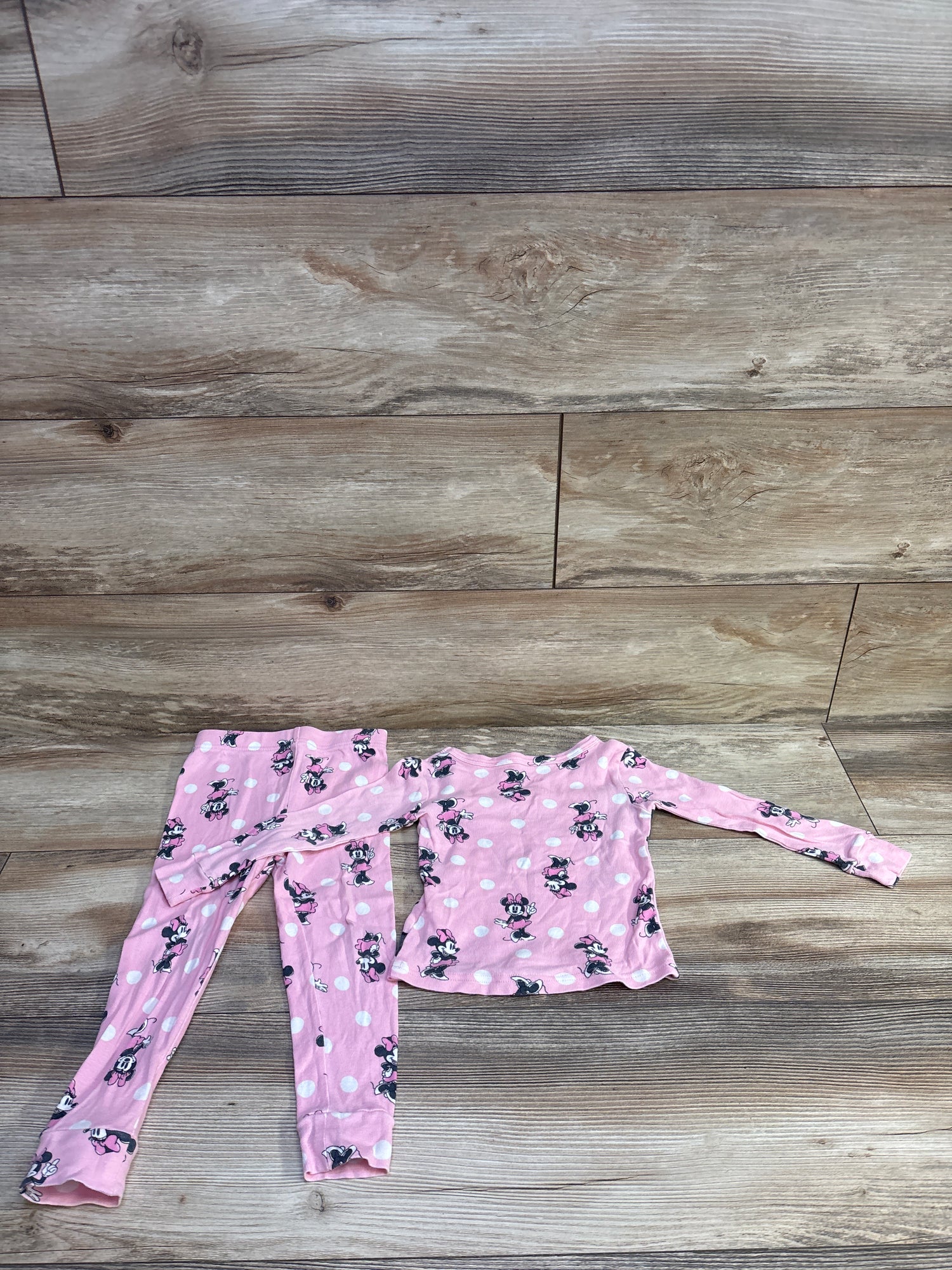 Disney Junior 2pc Minnie Mouse Pajama Set Pink sz 3T