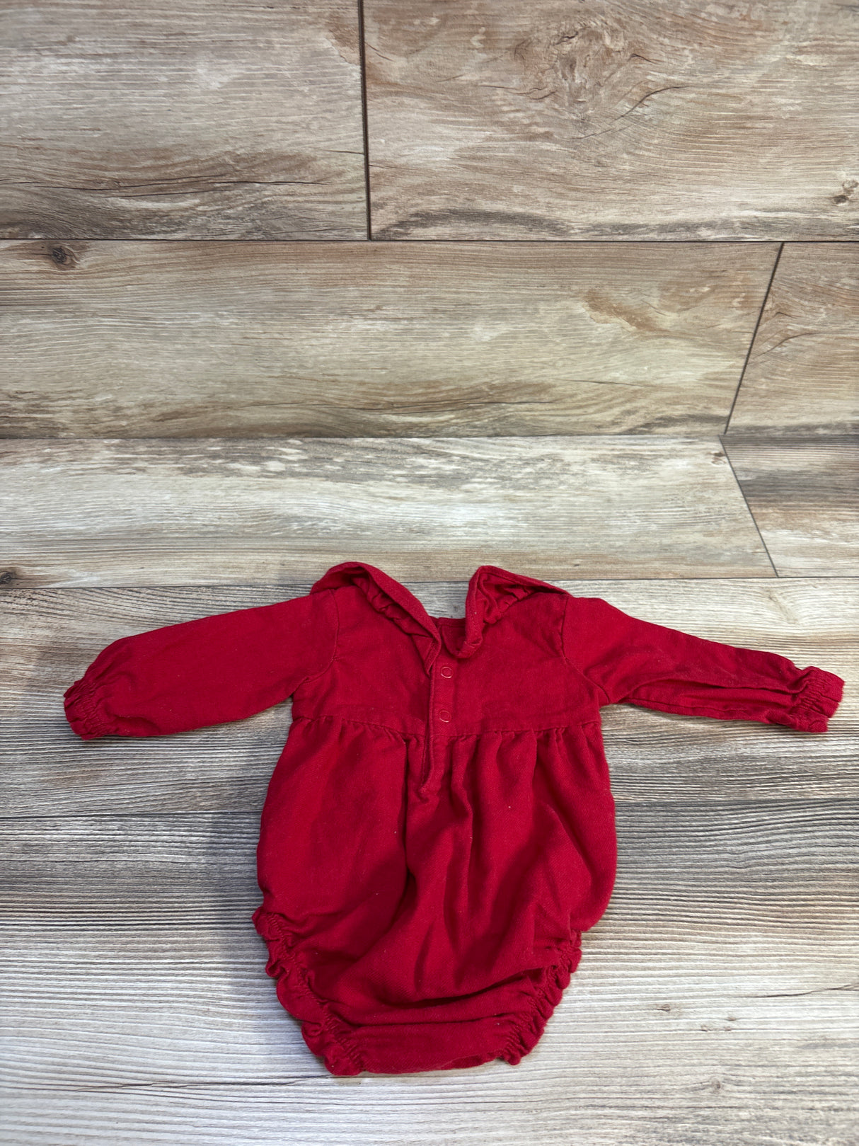 Just One You Collared Long Sleeve Bubble Romper Red sz 3m