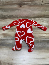 Carter's Heart Print Sleeper Red sz Newborn