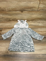 Hudson Baby Zebra Robe White/Grey sz 0-9m