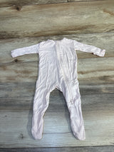 Bamboo Little Solid Zippered Footie Pink sz 0-3m